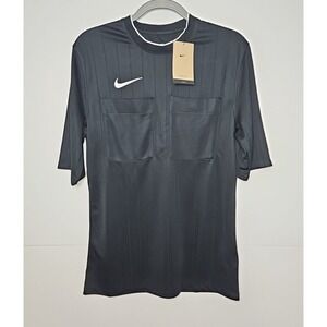Nike Dri-FIT Black Soccer Referee Short Sleeve Jersey Mens Size Medium‎ NWT